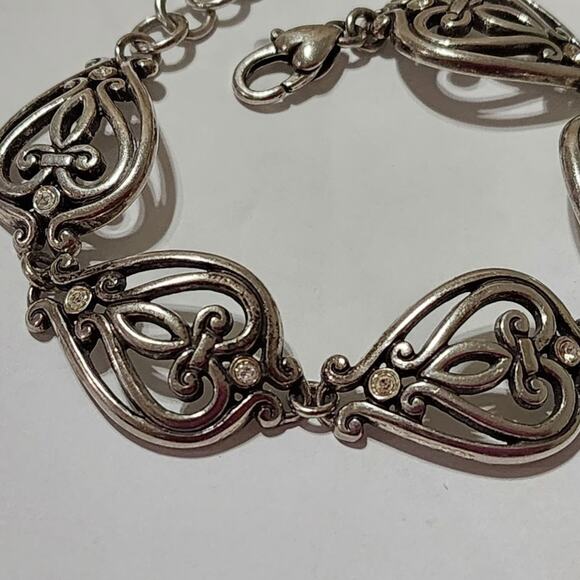 Brighton‎ crystal jewelery heart cross silver plated bracelet - Picture 4 of 7